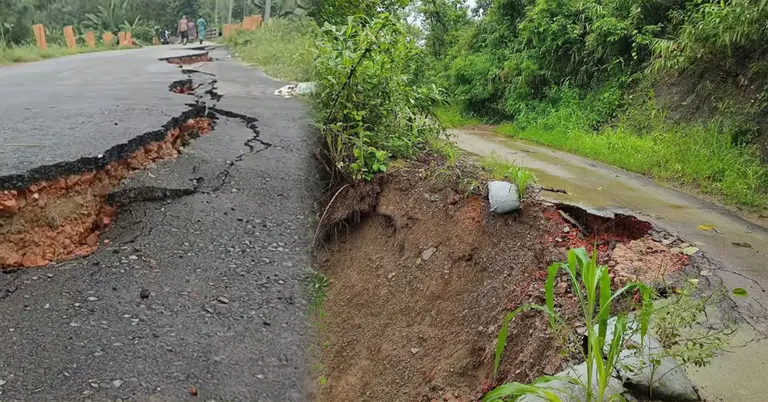 বান্দরবানের ক্ষতিগ্রস্ত সড়ক